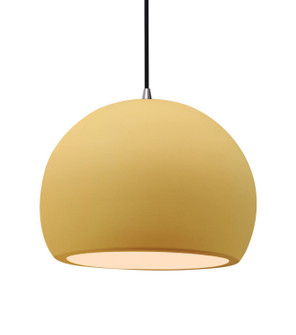 Radiance One Light Pendant in Muted Yellow (102|CER-6535-MYLW-NCKL-BKCD)