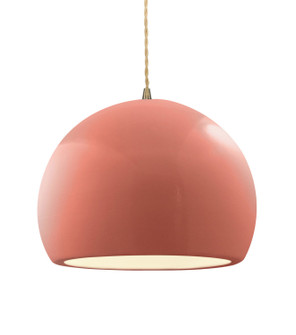 Radiance One Light Pendant in Gloss Blush (102|CER-6535-BSH-ABRS-BEIG-TWST)