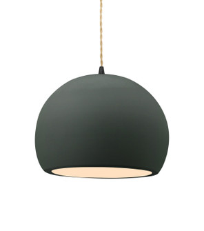 Radiance One Light Pendant in Pewter Green (102|CER-6533-PWGN-MBLK-BEIG-TWST)