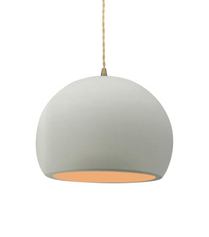 Radiance One Light Pendant in Matte White w/ Champagne Gold (102|CER-6533-MTGD-ABRS-BEIG-TWST)