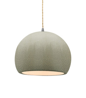 Radiance One Light Pendant in Celadon Green Crackle (102|CER-6533-CKC-NCKL-BEIG-TWST)
