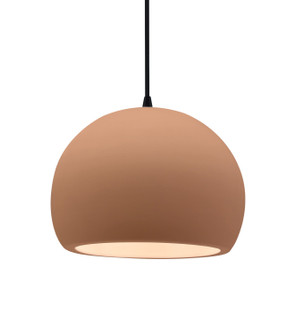 Radiance One Light Pendant in Adobe (102|CER-6533-ADOB-MBLK-BKCD)