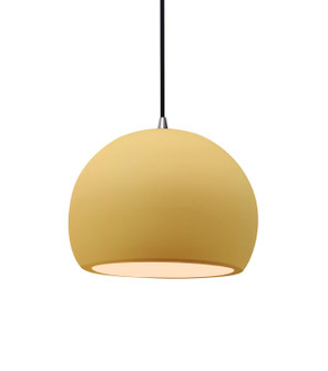 Radiance One Light Pendant in Muted Yellow (102|CER-6530-MYLW-NCKL-BKCD)