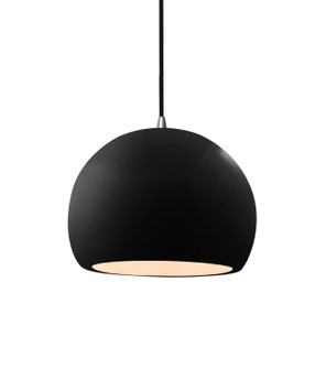 Radiance One Light Pendant in Gloss Black w/ Matte White (102|CER-6530-BKMT-NCKL-BKCD)