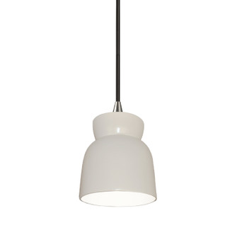 Radiance LED Pendant in Gloss White (outside and inside of fixture) (102|CER-6515-WTWT-NCKL-BEIG-TWST-LED1-700)