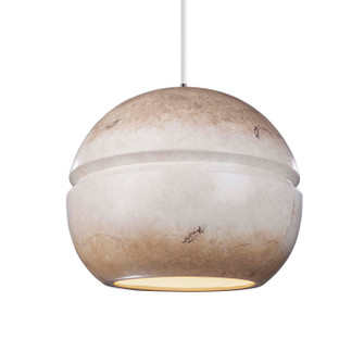 Radiance One Light Pendant in Gloss Grey (102|CER-6415-GRY-ABRS-BEIG-TWST)