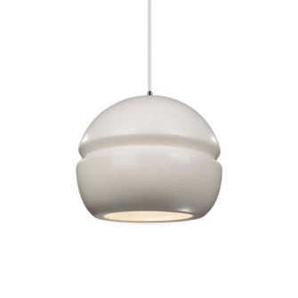 Radiance One Light Pendant in Hammered Pewter (102|CER-6410-HMPW-ABRS-BEIG-TWST)