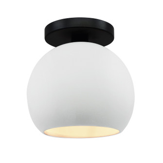 Radiance One Light Semi-Flush Mount in Gloss White (102|CER-6353-WHT-MBLK)