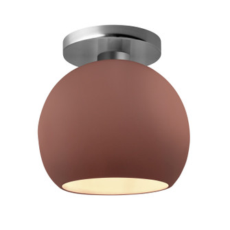 Radiance One Light Semi-Flush Mount in Canyon Clay (102|CER-6353-CLAY-NCKL)