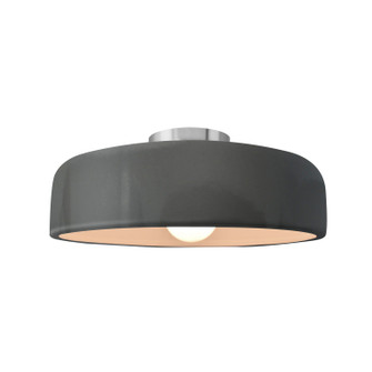 Radiance One Light Semi-Flush Mount in Gloss Grey (102|CER-6343-GRY-NCKL)