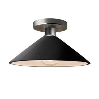 Radiance One Light Semi-Flush Mount in Gloss Black w/ Matte White (102|CER-6330-BKMT-NCKL)