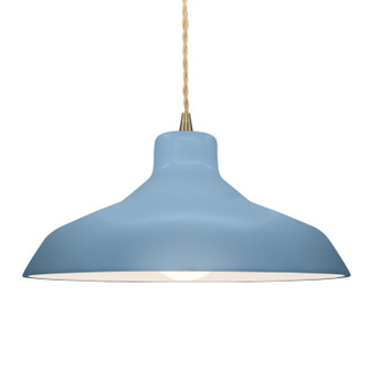 Radiance One Light Pendant in Sky Blue (102|CER-6265-SKBL-ABRS-BEIG-TWST)