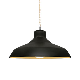 Radiance One Light Pendant in Carbon Matte Black w/ Champagne Gold (102|CER-6263-CBGD-NCKL-BEIG-TWST)