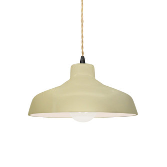 Radiance One Light Pendant in Vanilla (Gloss) (102|CER-6260-VAN-MBLK-BEIG-TWST)