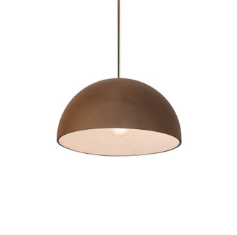 Radiance LED Pendant in Rust Patina (102|CER-6250-PATR-ABRS-BEIG-TWST-LED1-700)