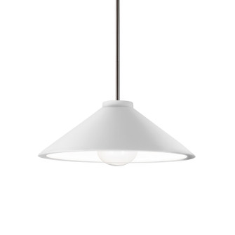 Radiance LED Pendant in Gloss White (outside and inside of fixture) (102|CER-6240-WTWT-NCKL-BEIG-TWST-LED1-700)