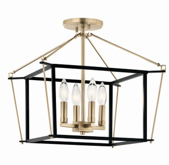 Eisley Four Light Semi Flush Mount in Champagne Bronze (12|52633CPZ)