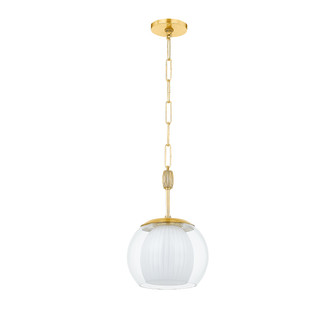 Clementon One Light Pendant in Aged Brass (70|7310-AGB)