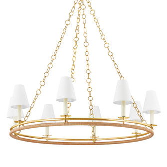 Swanton Eight Light Chandelier in Aged Brass (70|4408-AGB)