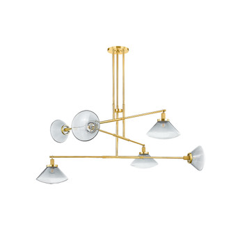 Mendon Six Light Chandelier in Aged Brass (70|1936-AGB)