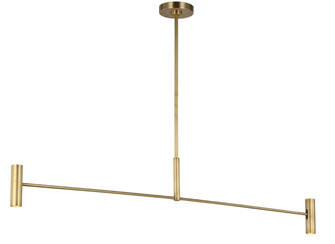 Ponte LED Linear Chandelier in Hand Rubbed Antique Brass (182|SLLS57130HAB)