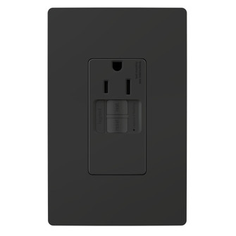 radiant Tamper-Resistant 15A Simplex Self-Test GFCI Receptacles with SafeLock Protection in Black (246|1597TRSGLBK)