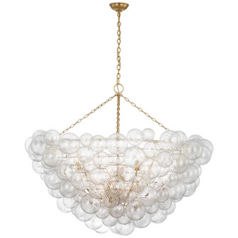 Talia LED Chandelier in Gild and Clear Swirled Glass (268|JN 5123G/CG)