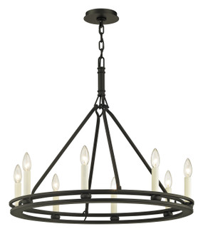 Sutton Eight Light Chandelier in Textured Black (67|F6236-TBK)