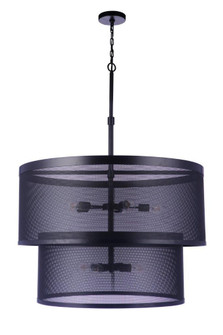 Mesh Nine Light Pendant in Flat Black (46|58999-FB)