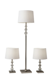 Olivia 3 Piece Floor And Table Lamp Set in Brushed Steel (262|1585-22)