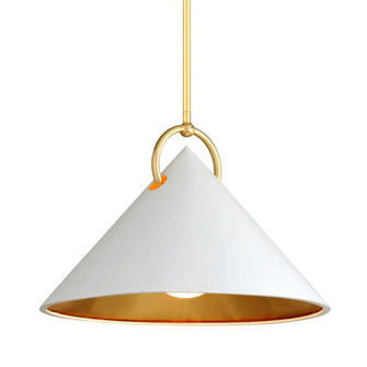 Charm One Light Pendant in Gold Leaf/White (68|290-41-GL/SWH)