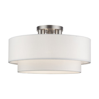 Manorwood Three Light Semi-Flush Mount in Brushed Nickel (107|50306-91)