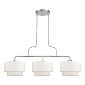 Manorwood Three Light Linear Chandelier in Brushed Nickel (107|50303-91)