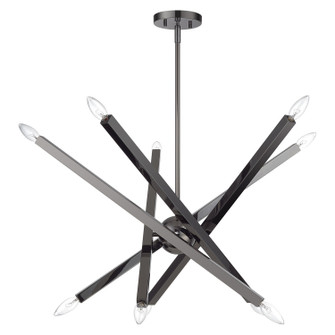 Monaco Ten Light Chandelier in Black Chrome (107|46986-46)