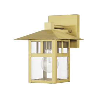 Crestlake One Light Outdoor Wall Lantern in Satin Gold (107|21322-32)