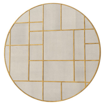 Geometric Mirror in Antiqued Gold Leaf (52|09969)