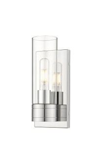 Downtown Urban One Light Wall Sconce in Polished Chrome (405|617-1W-PC-G617-8CL)
