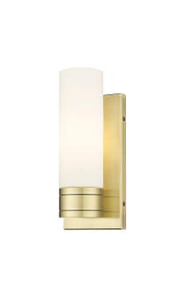 Downtown Urban One Light Wall Sconce in Antique Brass (405|617-1W-AB-G617-8WH)