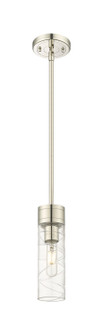 Downtown Urban One Light Mini Pendant in Polished Nickel (405|617-1S-PN-G617-8DE)