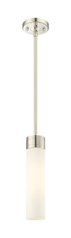 Downtown Urban One Light Mini Pendant in Polished Nickel (405|617-1S-PN-G617-11SWH)