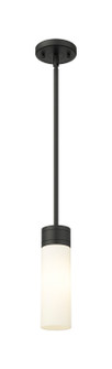 Downtown Urban One Light Mini Pendant in Matte Black (405|617-1S-BK-G617-8WH)