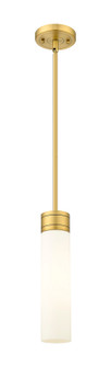 Downtown Urban One Light Mini Pendant in Brushed Brass (405|617-1S-BB-G617-11WH)