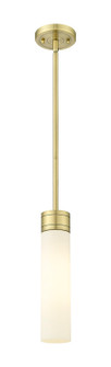 Downtown Urban One Light Mini Pendant in Antique Brass (405|617-1S-AB-G617-11WH)