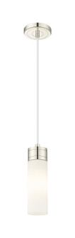 Downtown Urban One Light Mini Pendant in Polished Nickel (405|617-1P-PN-G617-8SWH)