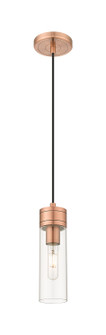 Downtown Urban One Light Mini Pendant in Antique Copper (405|617-1P-AC-G617-8CL)