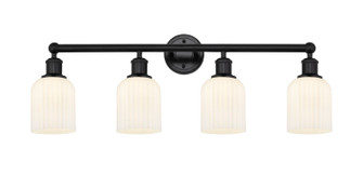 Edison Four Light Bath Vanity in Matte Black (405|616-4W-BK-G559-5GWH)