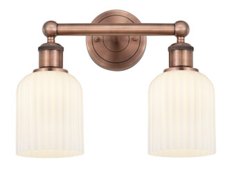 Edison Two Light Bath Vanity in Antique Copper (405|616-2W-AC-G559-5GWH)