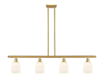 Ballston Four Light Island Pendant in Satin Gold (405|516-4I-SG-G559-5GWH)