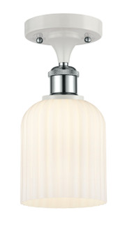 Ballston One Light Semi-Flush Mount in White Polished Chrome (405|516-1C-WPC-G559-5GWH)