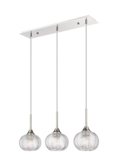Berkshire Three Light Island Pendant in Polished Nickel (405|323-3I-PN-G323-7CL)